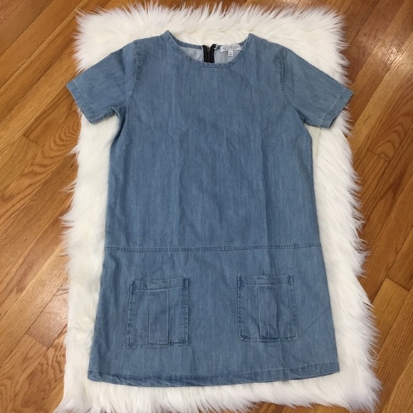 Active USA Chambray Mini Dress. - Picture 1 of 5